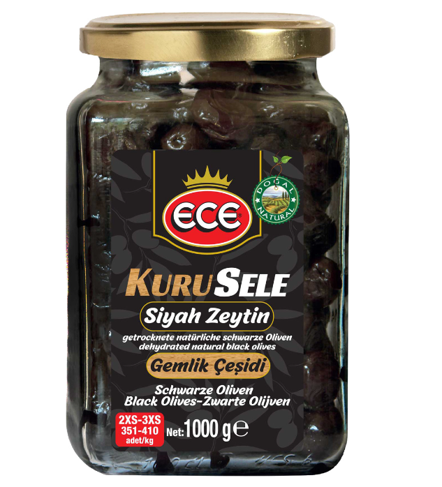 ECE - GEMLIK Kuru Siyah Zeytin - turecké olivy 1kg