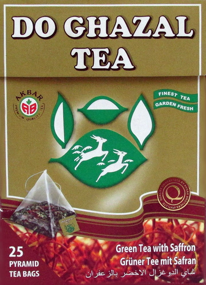 Do Ghazal Tea - Green Tea with Saffron (25 pyramidek)