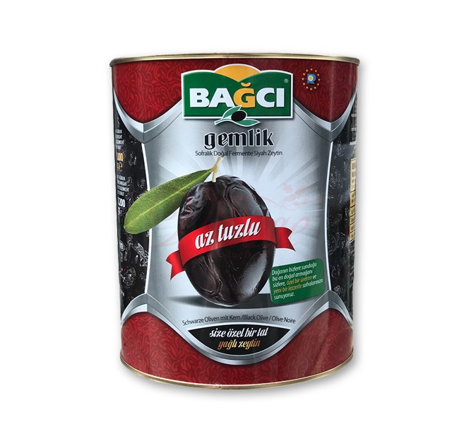 BAGCI Gemlik Siyah Zeytin - turecké olivy s peckou, 1 kg