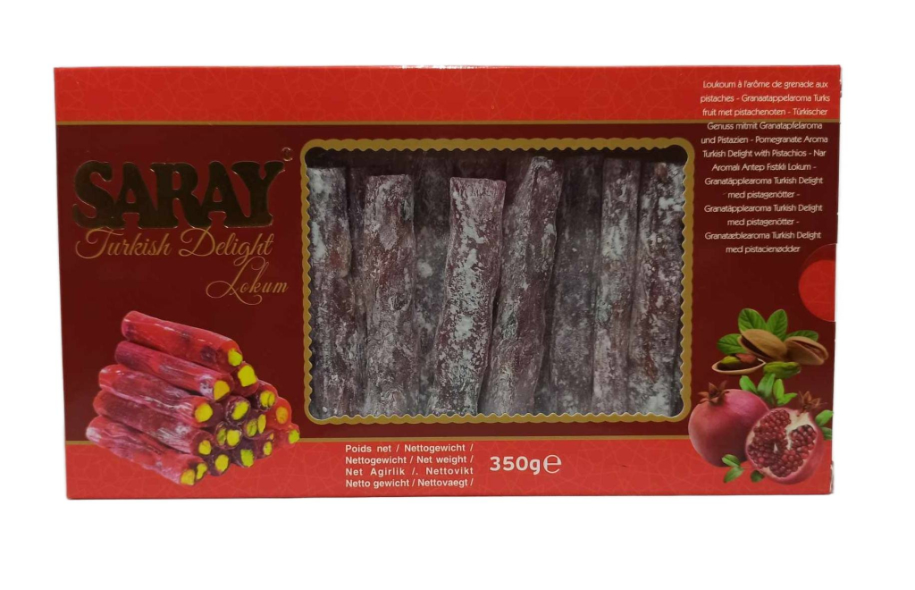 SARAY - Turkish Delight - Nar Aromali Antepfistikli Lokum 350g