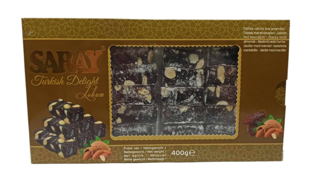 SARAY - Turkish Delight - Dates with Almonds Lokum 400g