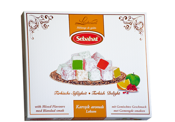 SEBAHAT - Turkish Delight - Karisik Aromali Lokum, 400g