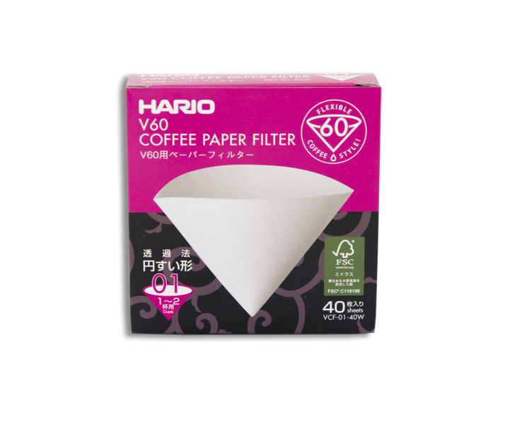 Hario papírové filtry V60-01 (40 ks)